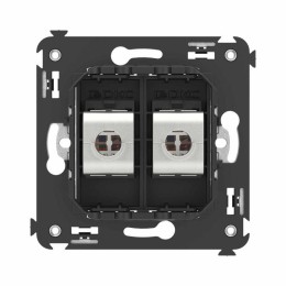 Розетка компьютерная 2-м СП Avanti "Черный матовый" RJ45 кат.6 без шторок экранир. механизм DKC 4412