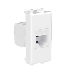 Розетка компьютерная 1мод. Avanti "Белое облако" RJ45 кат.5E без шторок модульная механизм DKC 44006