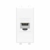 Розетка компьютерная 1мод. Avanti "Белое облако" RJ45 кат.6A без шторок модульная механизм DKC 44006