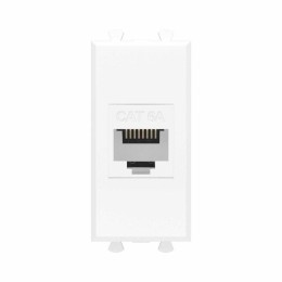 Розетка компьютерная 1мод. Avanti "Белое облако" RJ45 кат.6A без шторок модульная механизм DKC 44006