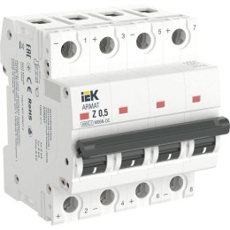 Выключатель автоматический модульный 4п Z 0.5А M06N-DC ARMAT IEK AR-M06N-4-Z0D5DC