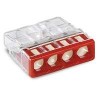 Клемма 4-х проводная 4х(0.5-2.5мм) для распред. коробки (с контактн. пастой "Alu-Plus") WAGO 2273-24