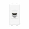 Розетка компьютерная 1мод. Avanti "Белое облако" RJ45 кат.6 без шторок модульная механизм DKC 440069