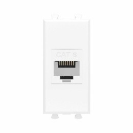 Розетка компьютерная 1мод. Avanti "Белое облако" RJ45 кат.6 без шторок модульная механизм DKC 440069