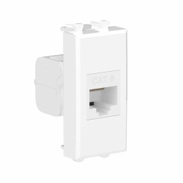 Розетка компьютерная 1мод. Avanti "Белое облако" RJ45 кат.6 без шторок модульная механизм DKC 440069