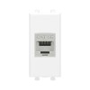 Розетка компьютерная 1мод. Avanti "Белое облако" RJ45 кат.5E без шторок экранир. модульная механизм