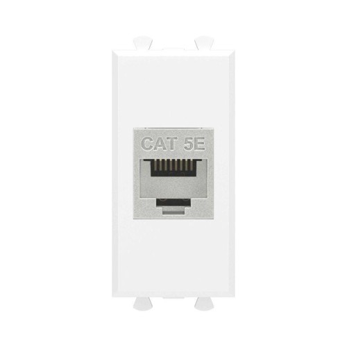 Розетка компьютерная 1мод. Avanti "Белое облако" RJ45 кат.5E без шторок экранир. модульная механизм