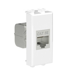 Розетка компьютерная 1мод. Avanti "Белое облако" RJ45 кат.5E без шторок экранир. модульная механизм