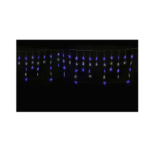 Гирлянда занавес светодиодная "Звездочки-1" ULD-E5505-196/DTK WHITE-BLUE STARS-1 бел. и син. 56LED 5