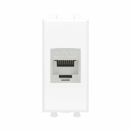Розетка компьютерная 1мод. Avanti "Белое облако" RJ45 кат.6A без шторок экранир. модульная механизм