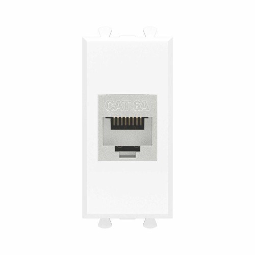 Розетка компьютерная 1мод. Avanti "Белое облако" RJ45 кат.6A без шторок экранир. модульная механизм