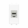 Розетка компьютерная 1мод. Avanti "Белое облако" RJ45 кат.6 без шторок экранир. модульная механизм D