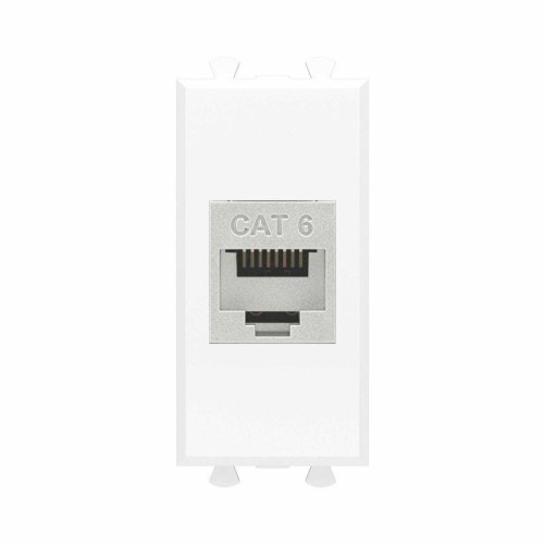Розетка компьютерная 1мод. Avanti "Белое облако" RJ45 кат.6 без шторок экранир. модульная механизм D