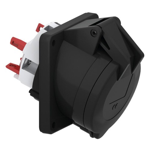 Розетка панельная Schuko 32А 230-380 IP44 Quick Connect черн. Bals 120441
