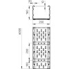 Лоток листовой перфорированный 600х160 L6000 сталь 2мм WKSG 166 FS для больших расстояний OBO 609851
