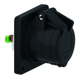 Розетка панельная 16А 3п 2P+PE 230-380В IP44 Quick Connect черн. Bals 130269