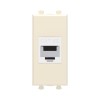 Розетка компьютерная 1мод. Avanti "Ванильная дымка" RJ45 кат.5E без шторок модульная механизм DKC 44