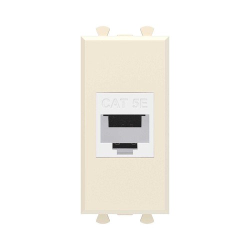 Розетка компьютерная 1мод. Avanti "Ванильная дымка" RJ45 кат.5E без шторок модульная механизм DKC 44