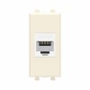 Розетка компьютерная 1мод. Avanti "Ванильная дымка" RJ45 кат.6A без шторок модульная механизм DKC 44