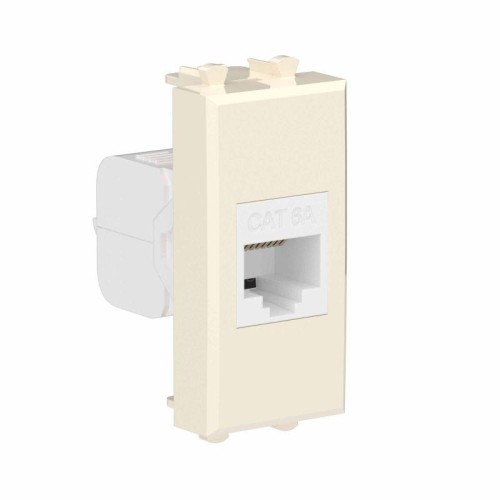 Розетка компьютерная 1мод. Avanti "Ванильная дымка" RJ45 кат.6A без шторок модульная механизм DKC 44