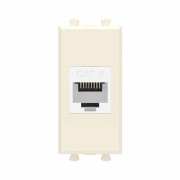 Розетка компьютерная 1мод. Avanti "Ванильная дымка" RJ45 кат.6 без шторок модульная механизм DKC 440
