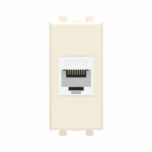 Розетка компьютерная 1мод. Avanti "Ванильная дымка" RJ45 кат.6 без шторок модульная механизм DKC 440