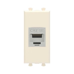 Розетка компьютерная 1мод. Avanti "Ванильная дымка" RJ45 кат.5E без шторок экранир. модульная механи