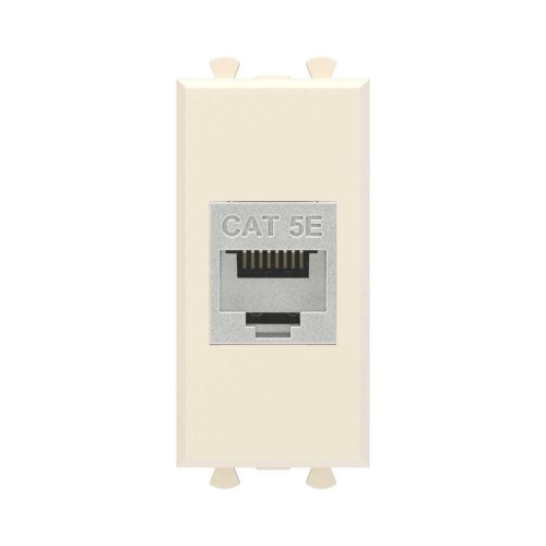 Розетка компьютерная 1мод. Avanti "Ванильная дымка" RJ45 кат.5E без шторок экранир. модульная механи
