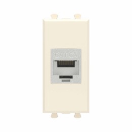 Розетка компьютерная 1мод. Avanti "Ванильная дымка" RJ45 кат.6A без шторок экранир. модульная механи