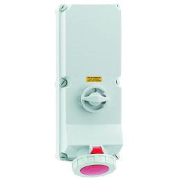 Розетка настенная 125А 5п 6ч 400В IP67 с блокиратором Bals 160037