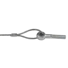 Трос стальной 2мм с рым-болтом М6 L=3м EKF trrbm6-3