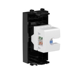 Розетка компьютерная 1мод. Avanti "Черный квадрат" RJ45 кат.5E без шторок модульная механизм DKC 440