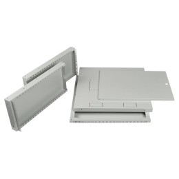 Шкаф телекоммуникационный настенный разборный 19дюйм 15U(600х450) ШТ-НСр-15U-600-450-М дверь металл