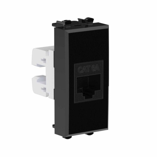 Розетка компьютерная 1мод. Avanti "Черный квадрат" RJ45 кат.6A без шторок модульная механизм DKC 440