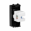 Розетка компьютерная 1мод. Avanti "Черный квадрат" RJ45 кат.6A без шторок модульная механизм DKC 440
