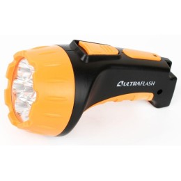 Фонарь аккумуляторный LED3807 7LED 2 режима аккум. SLA 220В пластик. черн./желт. (кор.) Ultraflash 9