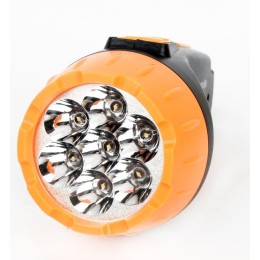 Фонарь аккумуляторный LED3807 7LED 2 режима аккум. SLA 220В пластик. черн./желт. (кор.) Ultraflash 9
