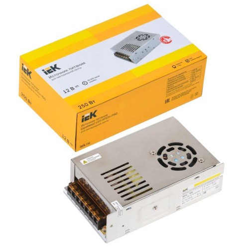 Драйвер LED ИПСН-PRO 5050 250Вт 12В блок-клеммы IP20 IEK LSP1-250-12-20-33-PRO
