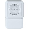 Розетка плинтусная 1-м ОП Blanca / Прима 16А IP20 250В с заземл. защ. шторки с монтажн. пластиной (о