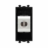 Розетка компьютерная 1мод. Avanti "Черный квадрат" RJ45 кат.6A без шторок экранир. модульная механиз