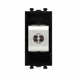 Розетка компьютерная 1мод. Avanti "Черный квадрат" RJ45 кат.6A без шторок экранир. модульная механиз