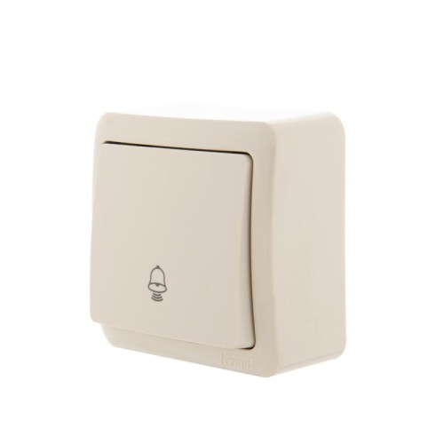 Кнопка звонка 1-кл. 1п ОП Viola 10А IP20 крем. LEZARD 751-0300-103