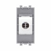 Розетка компьютерная 1мод. Avanti "Закаленная сталь" RJ45 кат.6A без шторок модульная механизм DKC 4
