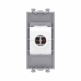 Розетка компьютерная 1мод. Avanti "Закаленная сталь" RJ45 кат.6A без шторок модульная механизм DKC 4