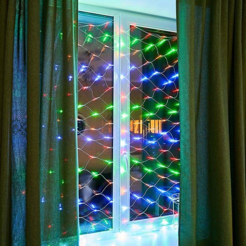 Гирлянда светодиодная "Сеть" 1.8х1.5м 180LED мультиколор 15Вт 220-240В IP20 с контроллером 8 режимов