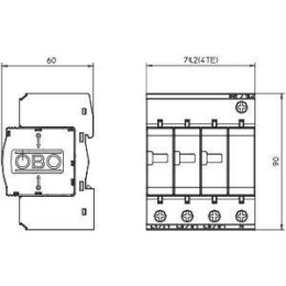 Устройство защиты от импульсных перенапр. УЗИП для силовых сетей 3+NPE (Класс II+III) 280В V10-C 3+N