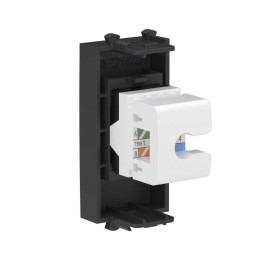 Розетка компьютерная 1мод. Avanti "Черный матовый" RJ45 кат.5E без шторок модульная механизм DKC 441