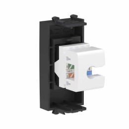 Розетка компьютерная 1мод. Avanti "Черный матовый" RJ45 кат.6A без шторок модульная механизм DKC 441