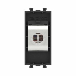 Розетка компьютерная 1мод. Avanti "Черный матовый" RJ45 кат.6A без шторок экранир. модульная механиз