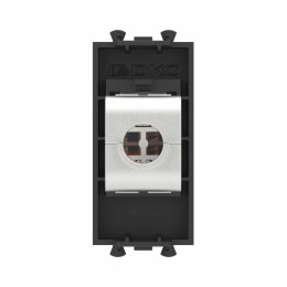 Розетка компьютерная 1мод. Avanti "Черный матовый" RJ45 кат.6 без шторок экранир. модульная механизм